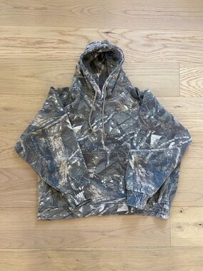Vintage RealTree Mountain Ridge Camo Hoodie Size Large Boxy Streetwear Y2K 90s